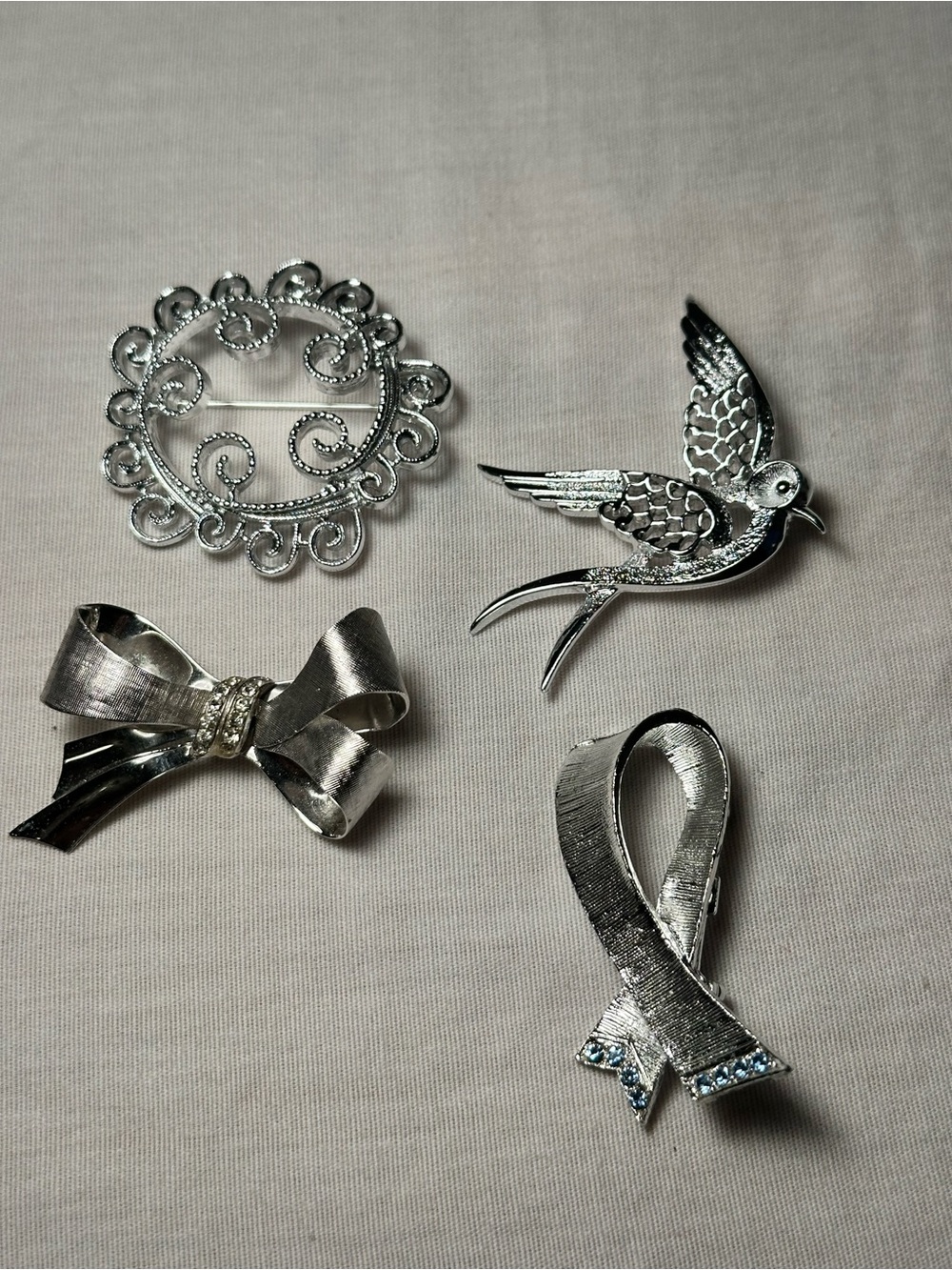 Lot of 4 Vintage Brooch’s Signed/stamped